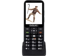 Mobilusis telefonas Evolveo EasyPhone LT mobilusis telefonas senjorams su pakroveju juoda