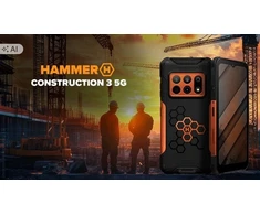 HAMMER Construction 3 5G (Oranžinis) Dual SIM 6.58" IPS 1080x2408/2.2GHz/8GB RAM/256GB/Android 14/WiFi,BT,5G | Hammer