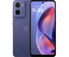 „Motorola Moto e15“ 6,67 colio dviguba SIM kortelė, „Android 14 Edition Go“, 4G, USB C tipo, 2 GB, 64 GB, 5200 mAh, šviežios levandos spalvos.