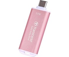 TRANSCEND ESD300P 1TB Išorinis kietasis diskas SSD USB 10Gbps Type C Rožinė