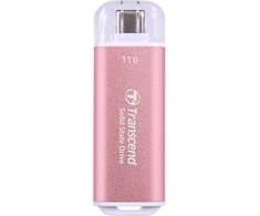 TRANSCEND ESD300P 1TB Išorinis kietasis diskas SSD USB 10Gbps Type C Rožinė