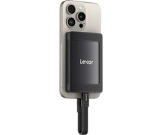 Išorinis kietasis diskas SSD Lexar SL500 Mag Set, 2TB, juodos spalvos (LSL500M002T-RNBNG)