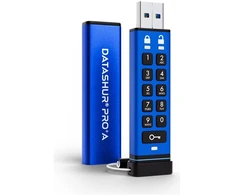 „iStorage DatAshur PRO+“ USB atmintinė 64 GB USB Type-A 3.2 Gen 1 (3.1 Gen 1) Mėlyna (IS-FL-DA3A-256-64)