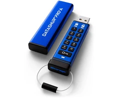 „iStorage DatAshur PRO+“ USB atmintinė 64 GB USB Type-A 3.2 Gen 1 (3.1 Gen 1) Mėlyna (IS-FL-DA3A-256-64)