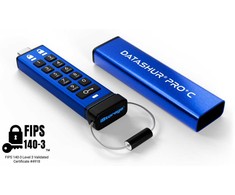Pendrive iStorage datAshur PRO+C 512GB Mėlyna (IS-FL-DA3C-256-512)