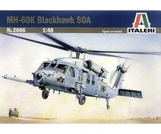 Italeri Sikorsky MH-60K Juodas Hawk SOA 1/48 surenkamas sraigtasparnio modelis