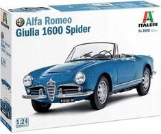 Italeri Alfa Romeo Giulia 1600 Spider 1/24 plastikinis rinkinys