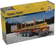 Italeri Medienos priekaba Timber Trailer 1/24 – plastikinis rinkinys (56 cm)