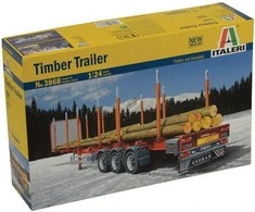 Italeri Medienos priekaba Timber Trailer 1/24 – plastikinis rinkinys (56 cm)