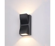 Sieninis šviestuvas Italux 6W LED sieninis fasado šviestuvas EDGAR, juodas, 3000K