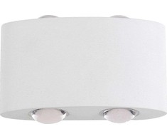 Sieninis šviestuvas Italux 4W LED sieninis fasado šviestuvas GILBERTO, baltas, 3000K