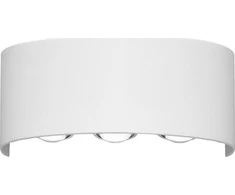 Sieninis šviestuvas Italux 6W LED sieninis fasado šviestuvas ORTELO, baltas, 3000K, šviečia į abi puses