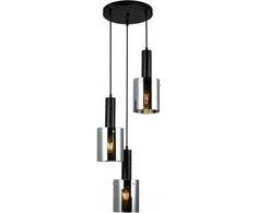 Lubinis šviestuvas Italux Pakabinamas šviestuvas PND-5581-3A-BK+SG