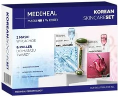 Its Skin Mediheal Korėjietiškos odos priežiūros lakštinių kaukių rinkinys 2 x 24 ml + veido masažinis volelis