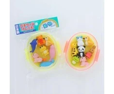 IWAKO trintukų – dėlionių rinkinys BENTO priešpiečių mini dėžutėje „Animals” 7vnt.