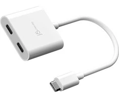 J5create – USB-C į dvigubą USB-C su vaizdo arba maitinimo tiekimu