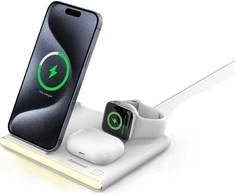 Jabees PowerGlow 4w1 Įkroviklis QI na Telefonas Išmanusis laikrodis Ausinės Lampa LED / Baltas