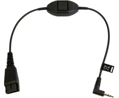 Jabra QD Cord to 2.5mm pin kištukas straight 0.3meters su call answering at cord e.g. skirta Philips Ericsson