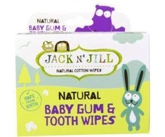 JACK N' JILL natūralios dantukų ir dantenų servetėlės su ksilitoliu, 25 vnt.