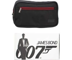 James Bond, 007, Tualetinis reikmuo, GWP tekstilinis maišelis, Juodas, 28 x 15 x 10 cm