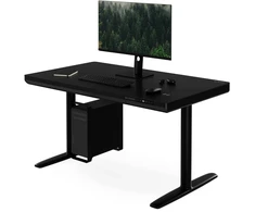 Jan Nowak Elektrinis reguliuojamo aukščio biurko su stalčiumi ir belaidžiu Qi įkrovikliu, juodas, 1200 mm: ELLIS (5907367514636)