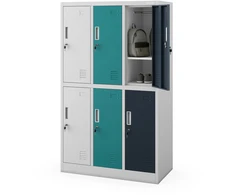 Jan Nowak IGOREK spintelė MULTICOLOR 1: nugara PILKA RAL7035 + RAL7035 / RAL5021 / RAL5011 H1500*W900*D450