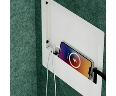 Jan Nowak Akustinė kabina SALLY MentalBox 600 mm – baltas korpusas, žalia sėdynė