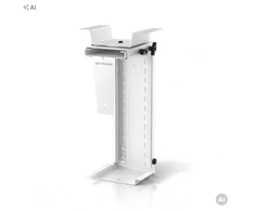 Jan Nowak Laikiklis kompiuteriui po stalu, reguliuojamas, metalinis, baltas: PC Holder (5907367515190)
