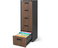 Jan Nowak Metalinė kartotekinė spinta SARA V5 460 x 1630 x 620 mm Eco Design* antracito/riešuto