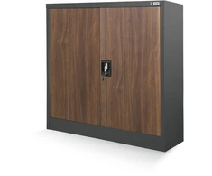Jan Nowak Metalinė spintelė kabinetui BEATA 900 x 930 x 400 mm Eco Design* antracito/riešuto