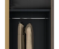 Jan Nowak Daugiafunkcė metalinė spinta antracito / riešuto spalvos Eco Design* DAWID 900 x 1850 x 450 mm