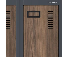 Jan Nowak Dviejų skyrių darbuotojo spintelė antracito / riešuto Eco Design* KACPER II 600 x 1800 x 500 mm
