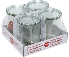 Jata WECK apvalus stiklainis Tulip 1,0 l, 4 vnt. rinkinys