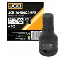 JCB Impact antgalio lizdas 3/4" 20 mm (6 taškai)