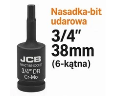 JCB Impact antgalio lizdas 38mm 3/4" (6 taškai)