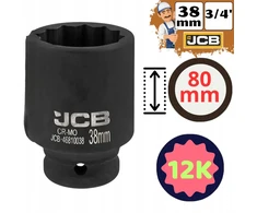 JCB Nasadka smūginis gili 3/4" 38mm (12-kątna)