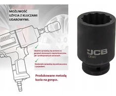JCB Nasadka smūginis gili 3/4" 40mm (12-kątna)