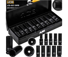Smūginių sukimo galvučių komplektas JCB 4107-5MPB; 1/2''; 10-24 mm; 10 vnt.