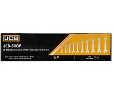 JCB Plokščių raktų rinkinys 10 vnt. (8-36 mm) ant drobės