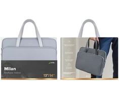 Jcpal JCPal Milan portfelio krepšys su rankovėmis – „MacBook 13/14“ krepšys, šviesiai pilkas