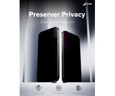 JCPal „Preserver“ grūdinto stiklo ekrano apsauga nuo privatumo – grūdintas stiklas, skirtas „iPhone 17“