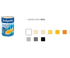 Jedynka Alkidiniai emaliniai dažai medžiui ir metalui, balti blizgūs, 0,9 l