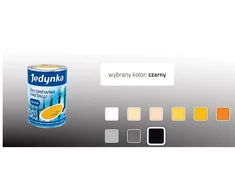 Jedynka Alkidiniai emalio dažai medžiui ir metalui, juodi blizgūs, 0,9 l