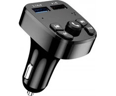 Jellico F10 Bluetooth 5.0 FM / MP3 siųstuvas + automobilio greitasis įkroviklis 2x USB QC 3.0 3.1A LED juodas