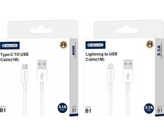 Jellico B1 Izturīgs-Mīksts Universāls USB uz USB-C Datu &amp; Ātrās uzlādes PD 20W Kabelis 1m Balts