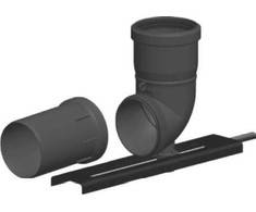 Jeremias Trumpa alkūnė 80mm su atrama ir sriegiuotu šautuvu JEREMIAS 130-PP1234080