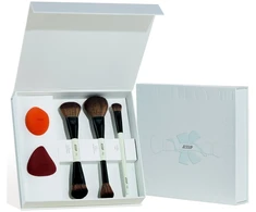 Jessup Ultimate Travel Makeup Tool Gift Kit makiažo šepetėlių rinkinys 3vnt. + makiažo kempinėlės 2 vnt. T510