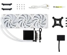 TRYX PANORAMA 360 ARGB All-in-One Liquid Cooler, 3D-AMOLED-Ekranas – 360mm, baltos spalvos