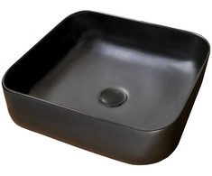 Masterjero Umywalka JetWorld WASHBASIN CATANIA 385X385X140 Matinis Juodas