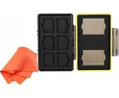 Dėklas - JJC BC 3NPW126 daugiafunkcis baterijų dėklas (talpina 2 NP W126 baterijas, 6 SD korteles, USB 3.0 skaitytuvą)